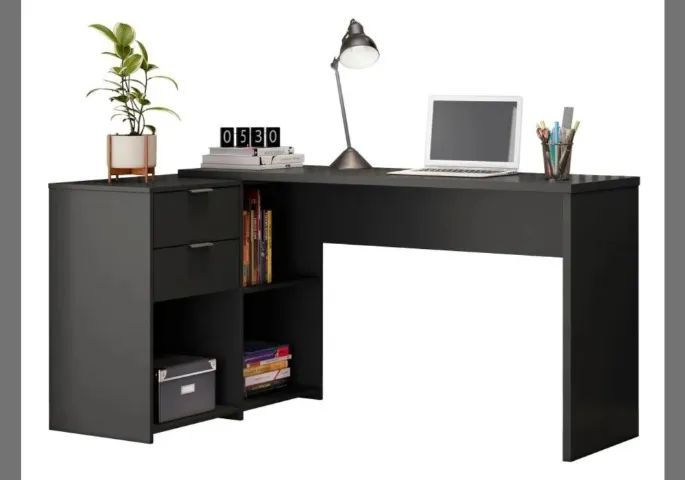 Mesa Escritório em L e Reta Nova