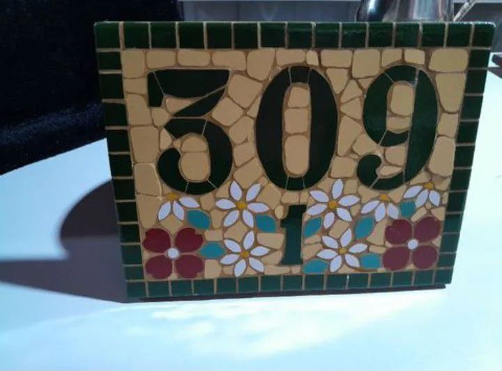 mosaico número antigo
