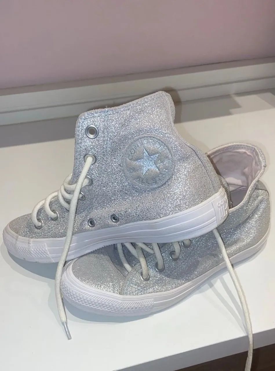 tênis converse chuck taylor all star prata edição limitada!