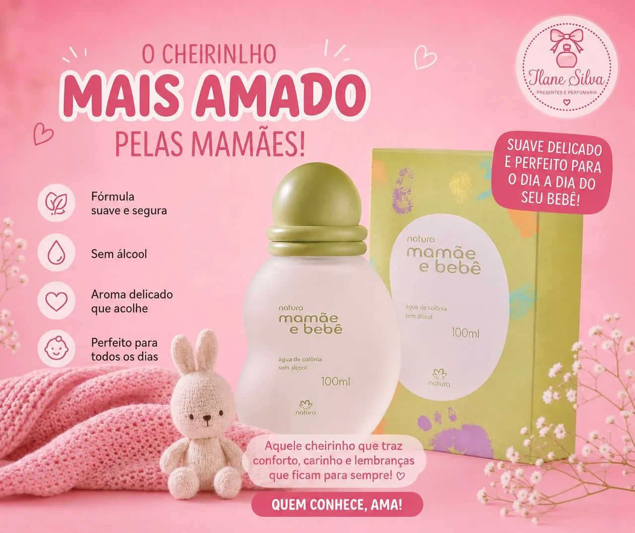 Colônia Mamãe Bebê 100ml  - Foto 2