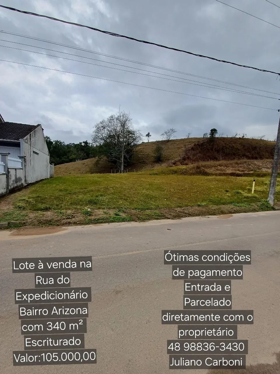 Lote à venda Bairro Arizona em Lauro Müller 