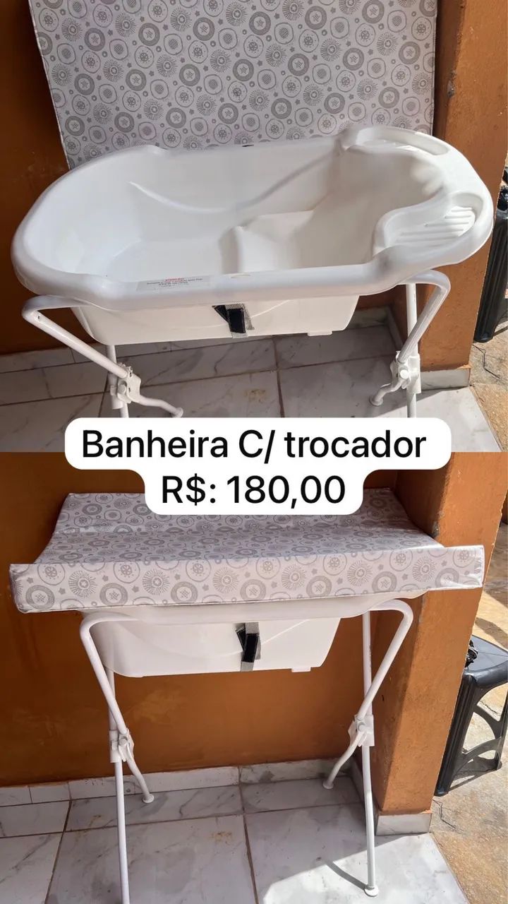 Banheira com trocador e cadeira de alimentação  - Foto 2