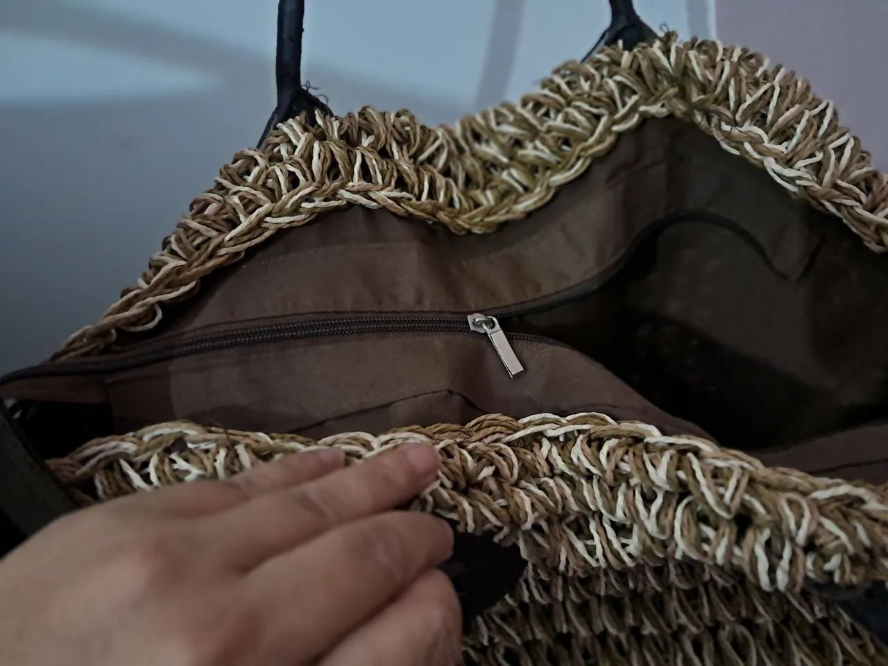 Bolsa Palha e couro - Foto 2