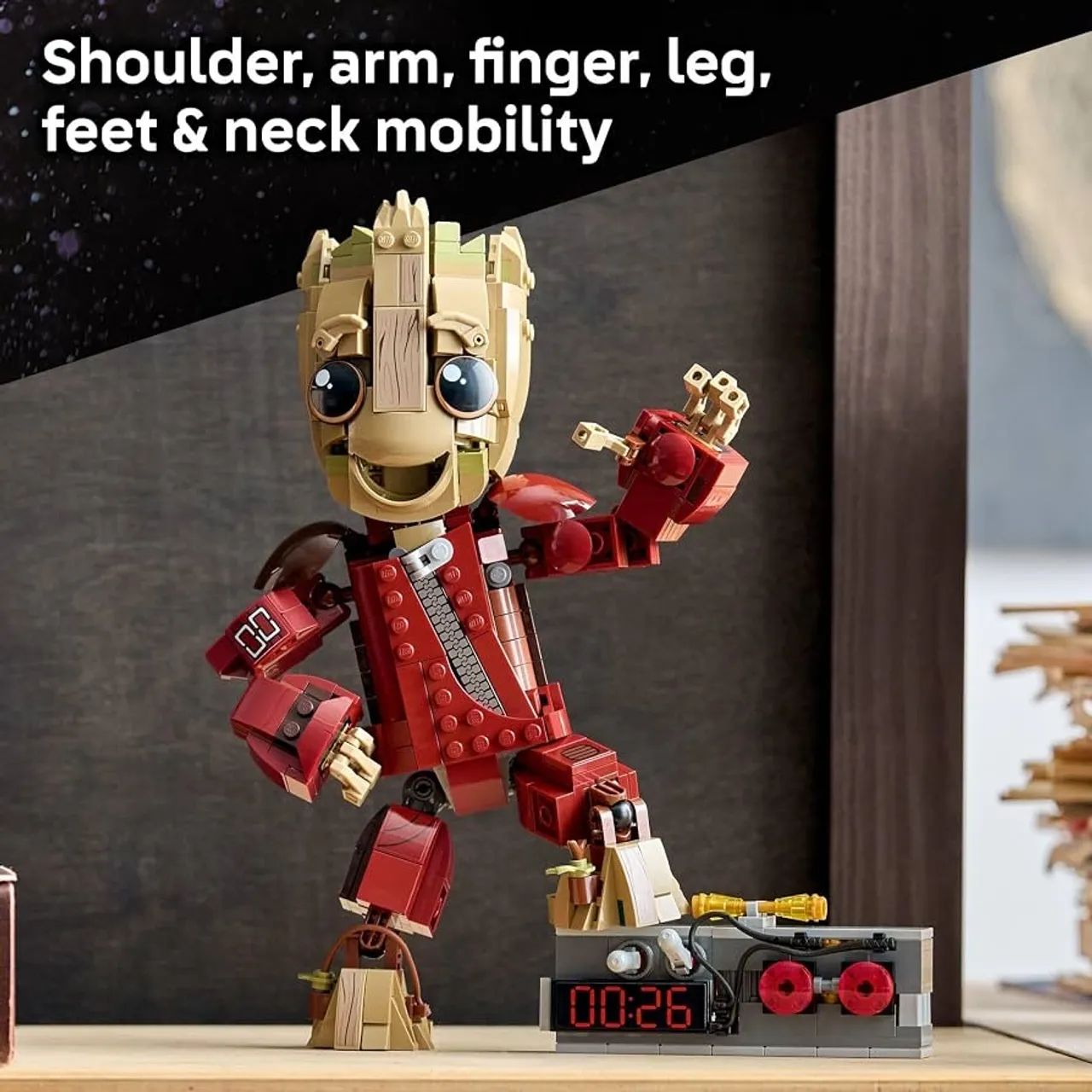 LEGO Groot de Macacão Ravager da Marvel, Brinquedo de Construção 76341 - Foto 4