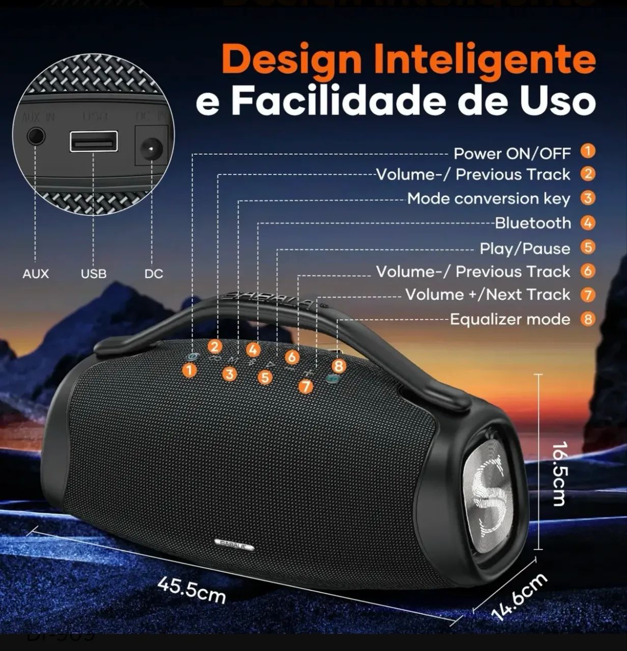 Caixa som sabala DR909 - Foto 5