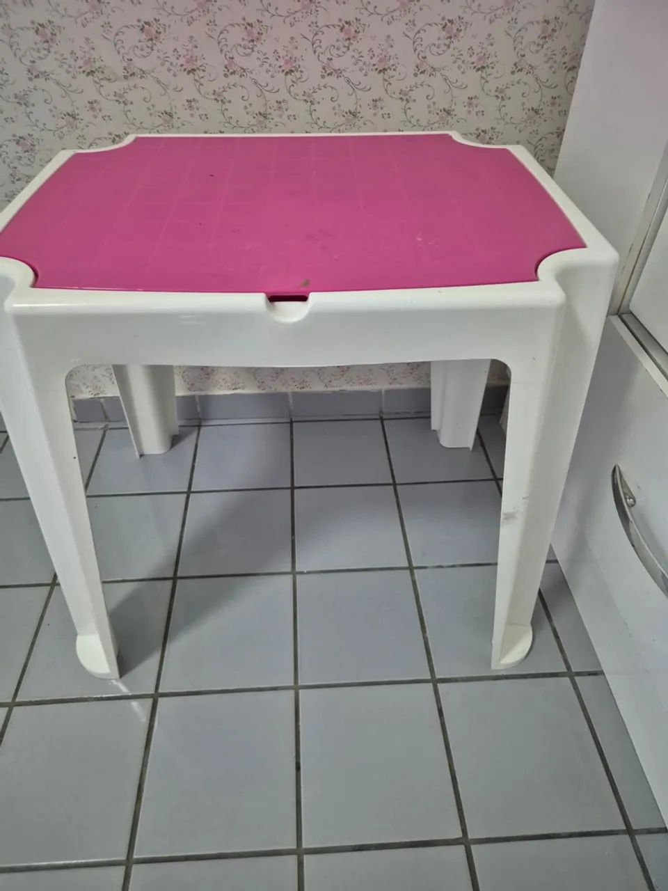 Mesa infantil Tramontina versa Rosa e Branco  - Foto 4