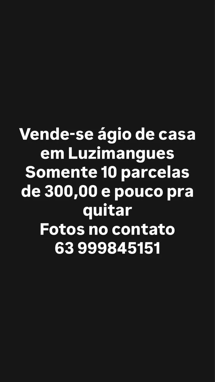 Vendo ágio de casa 60.000 