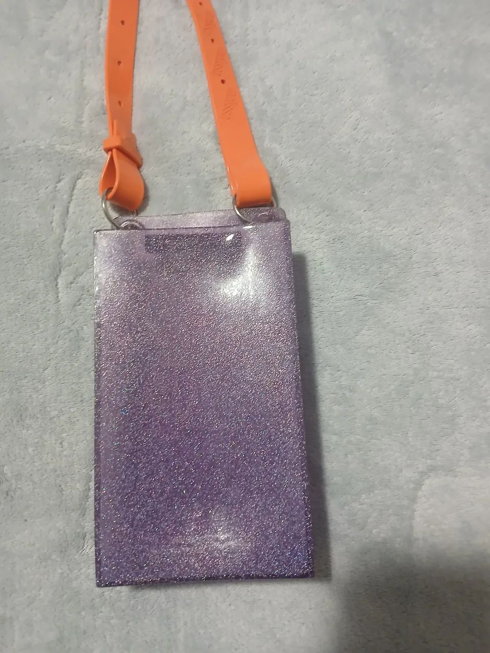 Bolsa Melissa Call Me Original cor roxo glitter  - Foto 2