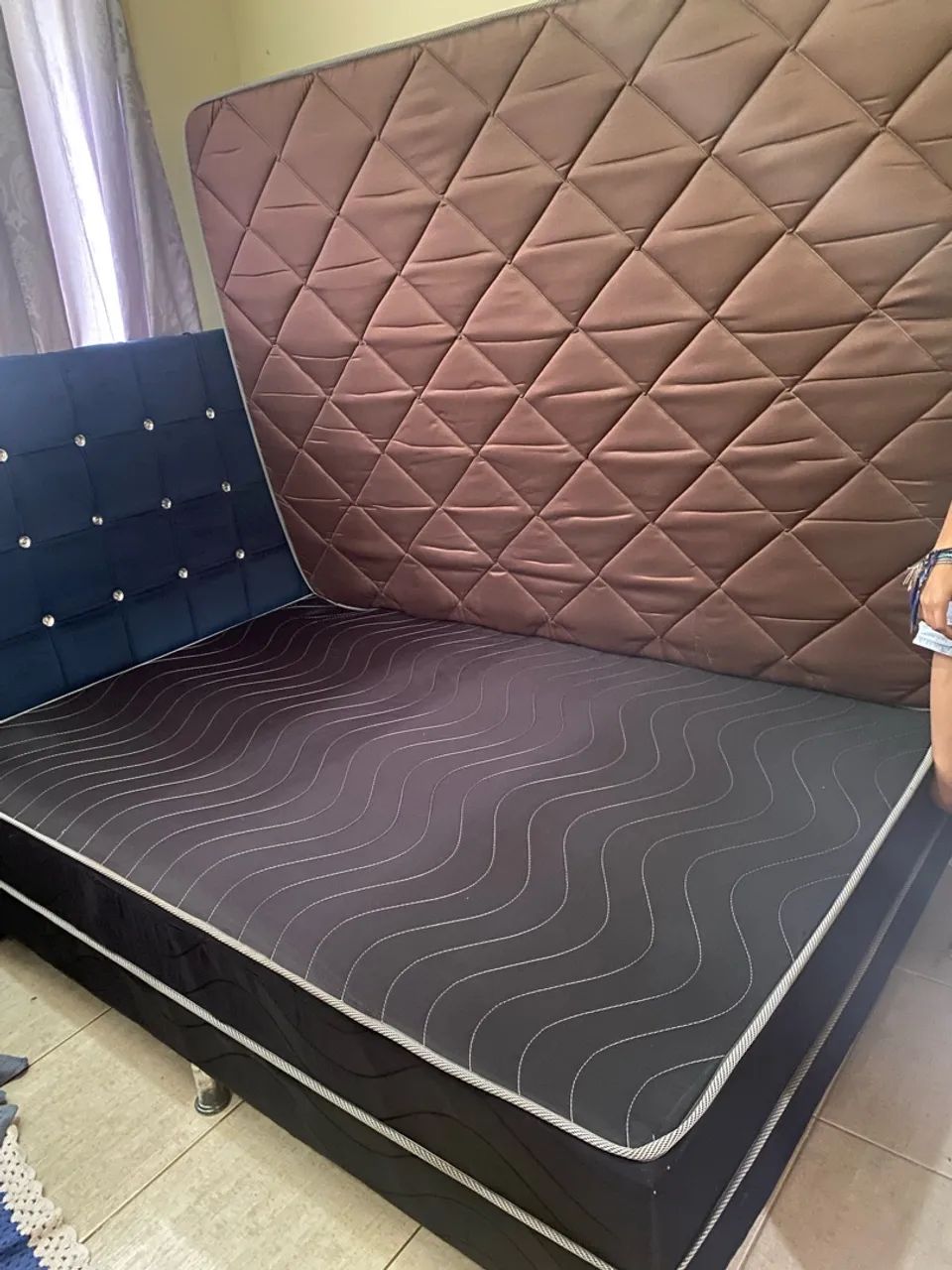 Cama box casal com colchão de molas ensacadas  - Foto 3