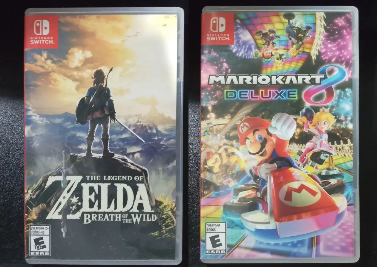 Zelda Breath of the Wild + Mario Kart 8 Deluxe - Switch - Jogos de