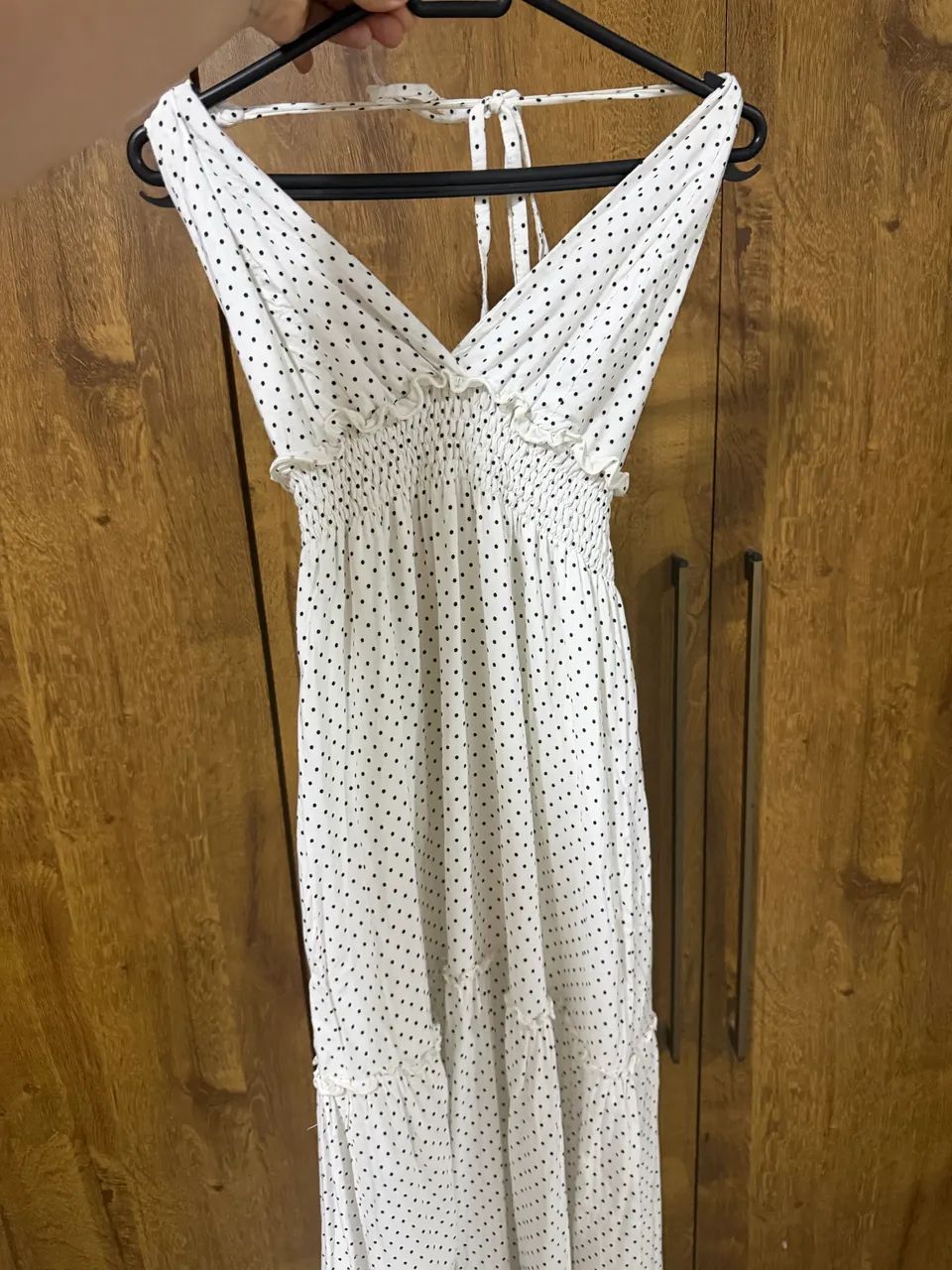 Vestido de bolinhas longo 