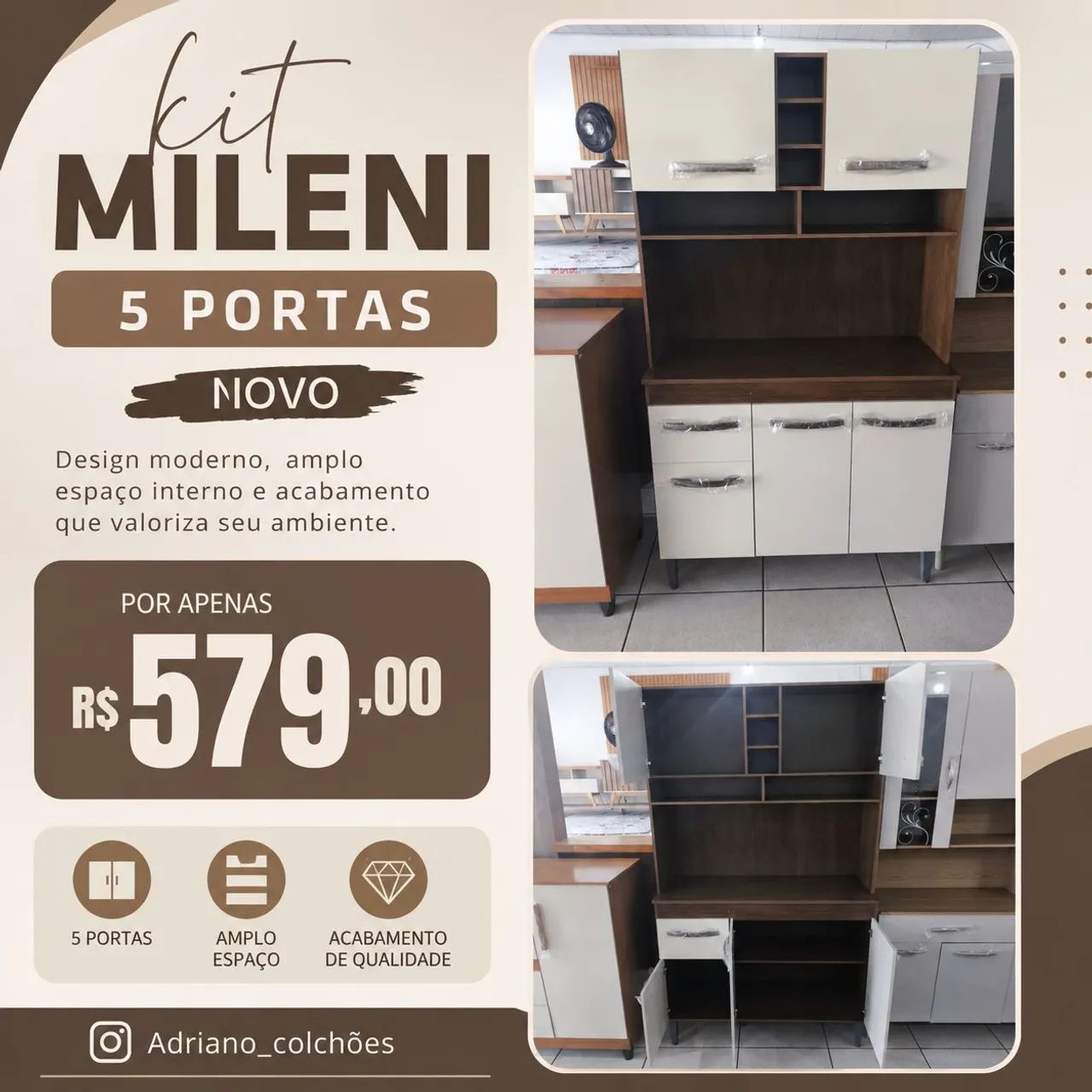 Kit 5 portas mileni