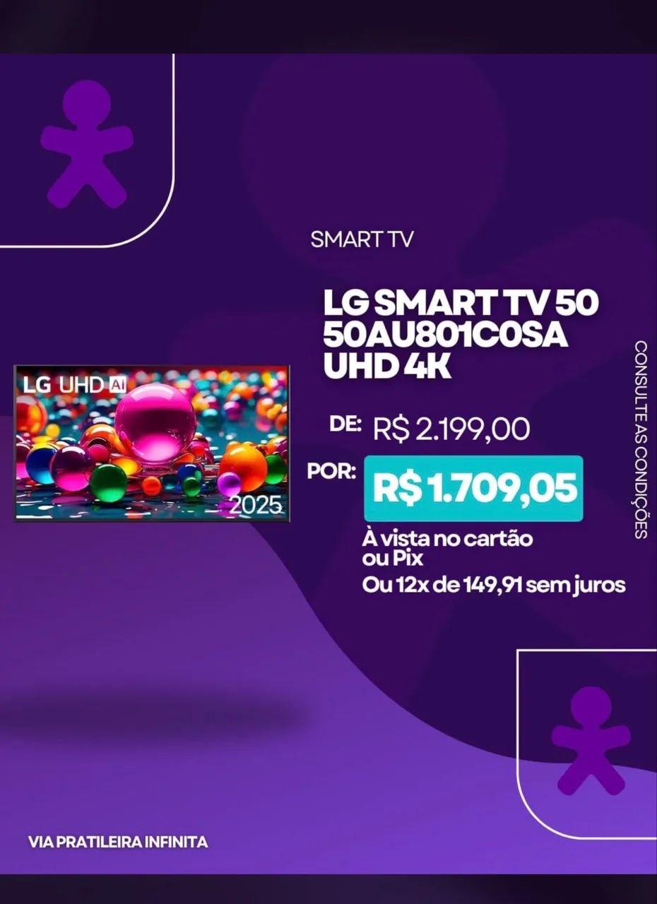 Smart tv LG 50 polegadas 