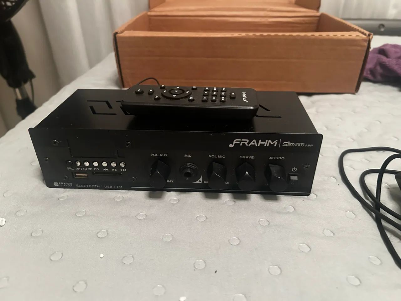 Amplificador Receiver De Som Ambiente Frahm Slim 1000