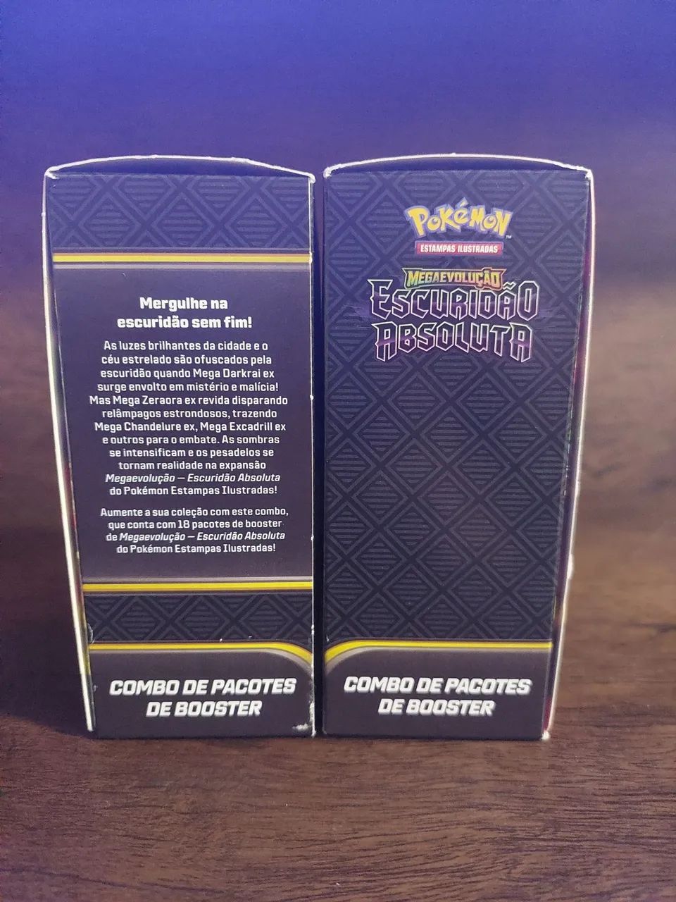 Combo de duas mini bbs/booster boxes copag pokémon escuridão absoluta com 18 pacotes cada - Foto 4