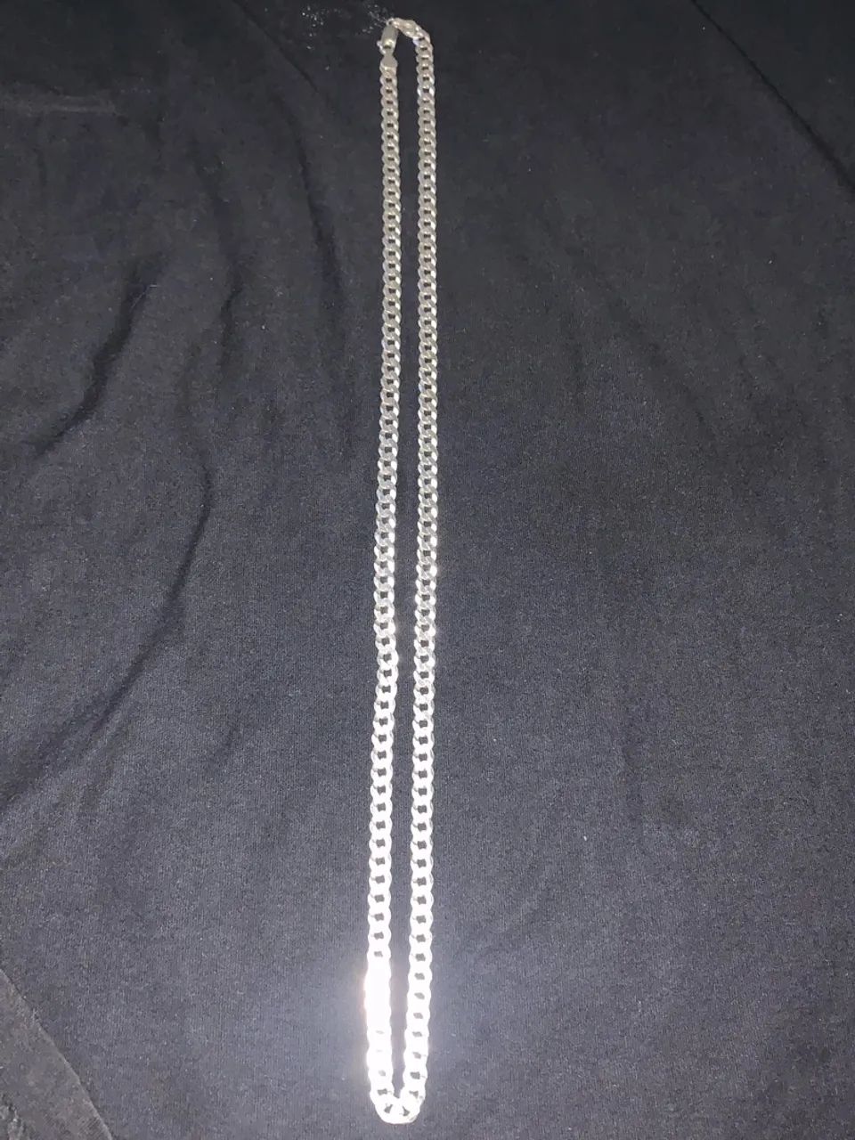 Cordão de prata 6mm 80cm