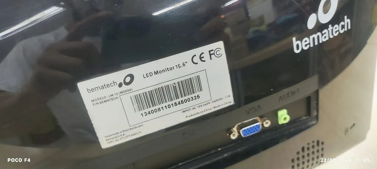 Monitor Bematech LM-15 LED 15,6" VGA - Ideal para PC, Caixa e PDV - Foto 4