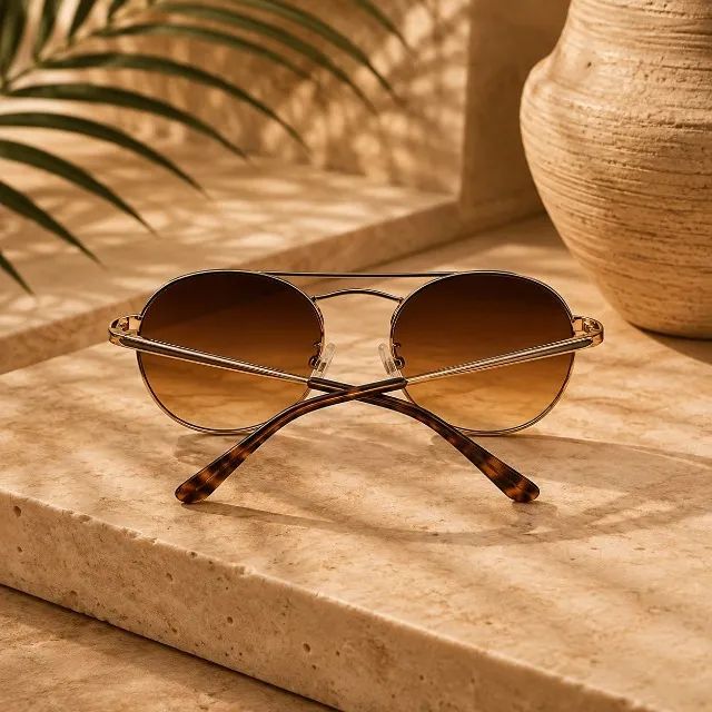 Óculos de Sol Flex Marrom Degradê - Foto 2