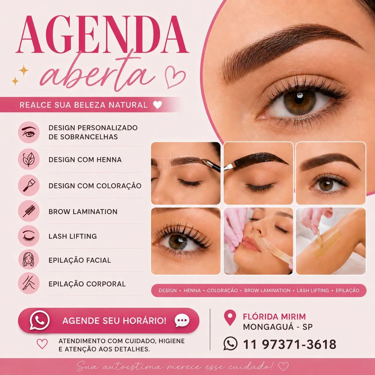 Designer de sobrancelhas & Epiladora (Mongaguá-SP)