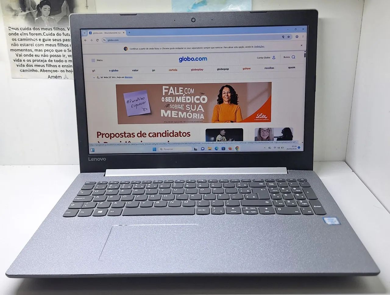 Notebook lenovo Intel core i5 8GB de memória ram ssd 120GB Windows 11 64bits!! - Foto 2