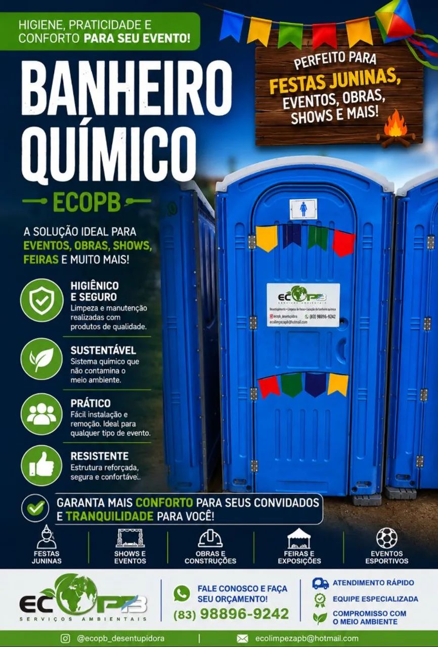 Banheiro químico Campina Grande 