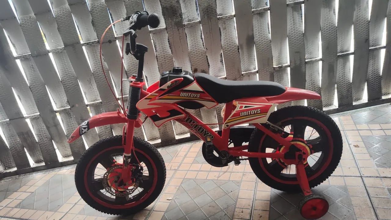 Bicicleta infantil aro 16 unitoys motocross - Foto 2