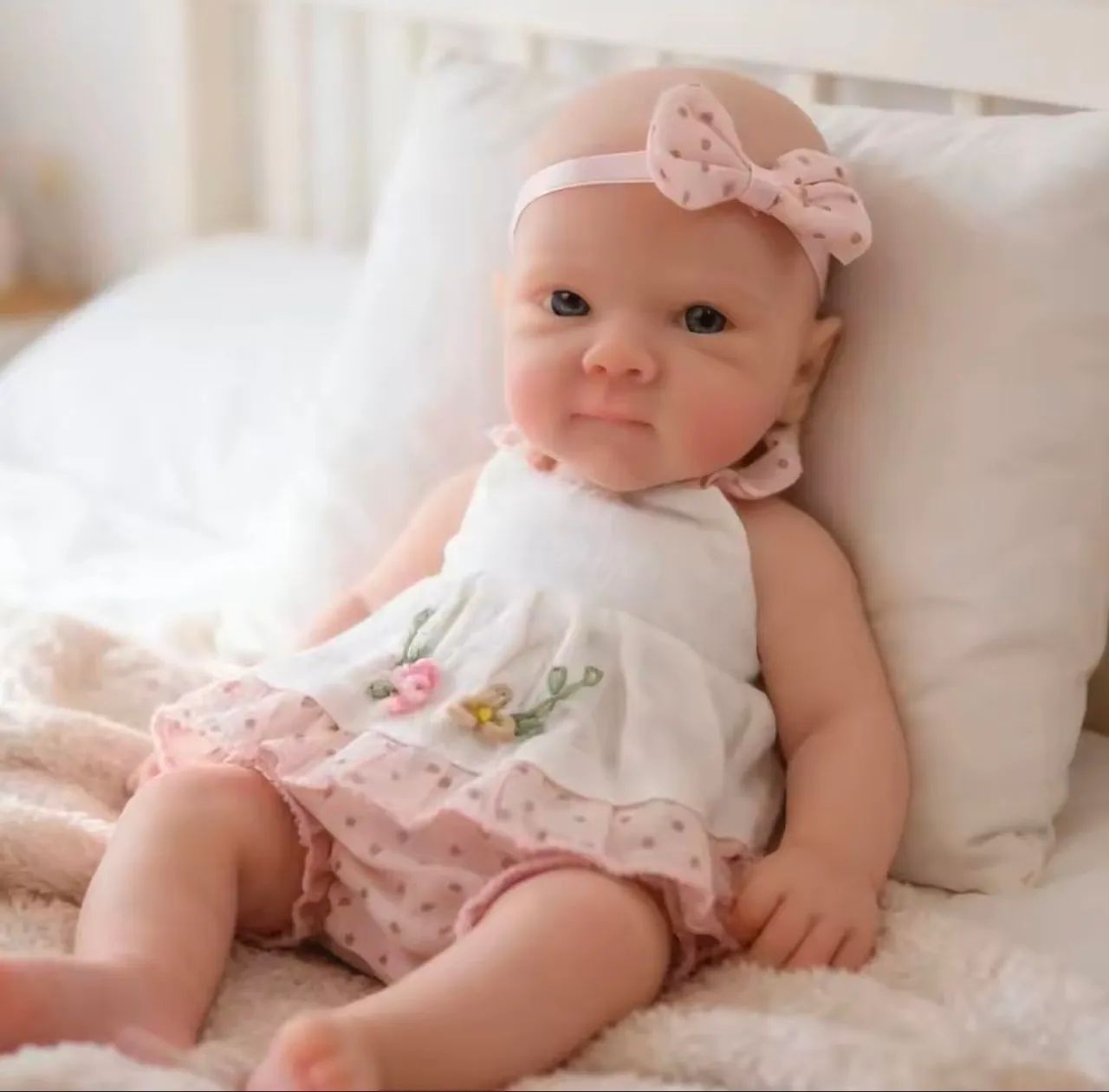 Bebê Reborn de Silicone Sólido 32cm Menina - Foto 5