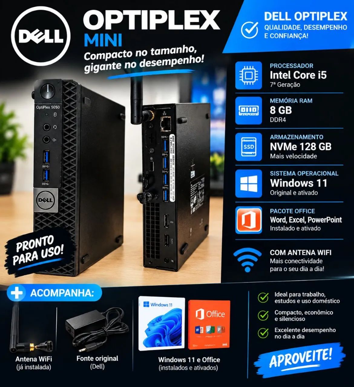 Dell OptiPlex 5050　※ストレージなし Dell optiplex 5050 i5 7th 8 GB RAM SSD windows 11 - Computadores e