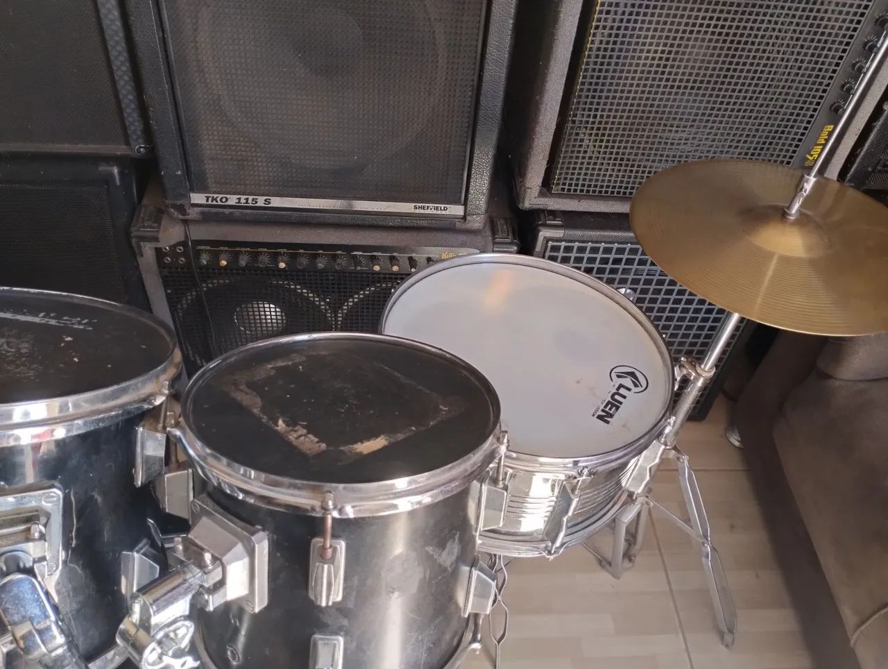 Bateria completa com banco  - Foto 3