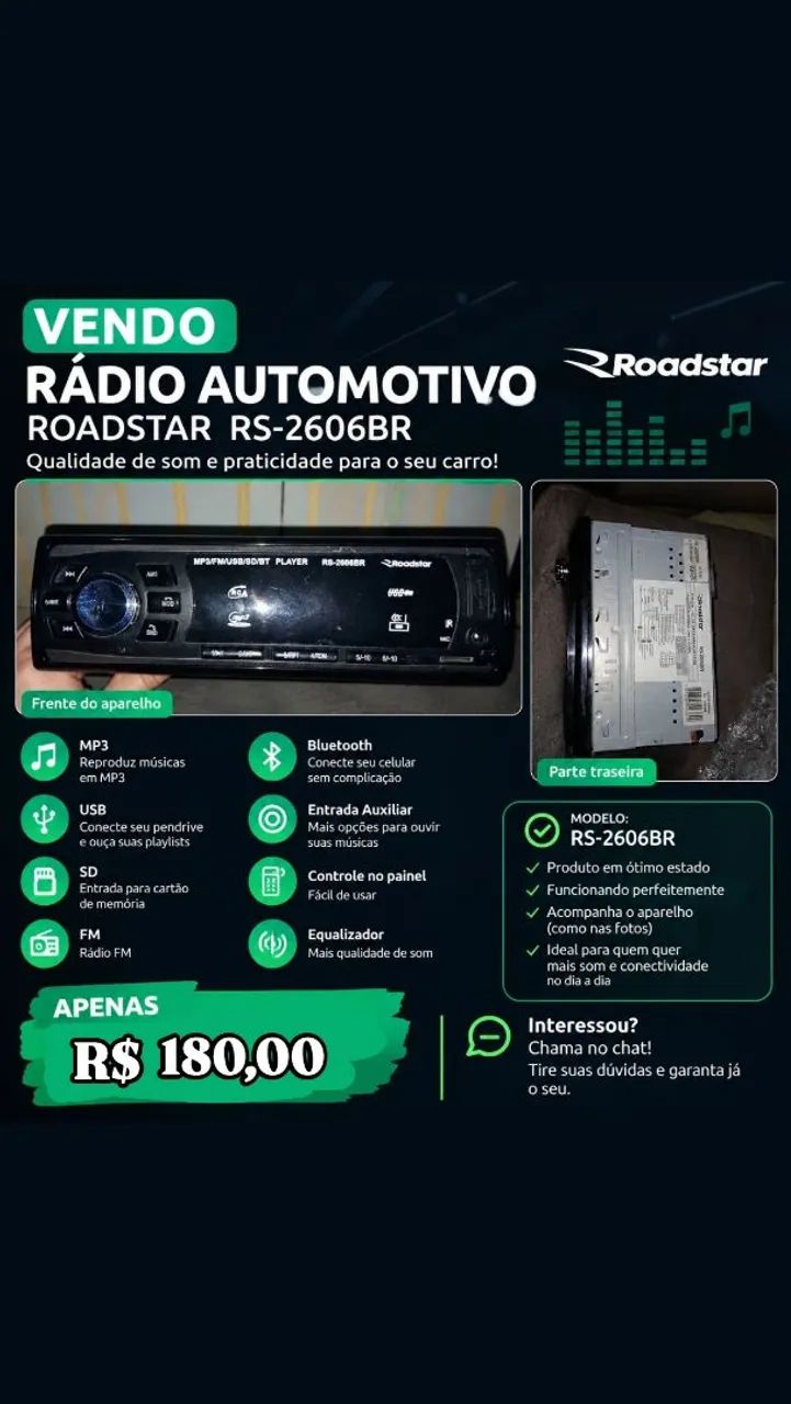 Som para carro 