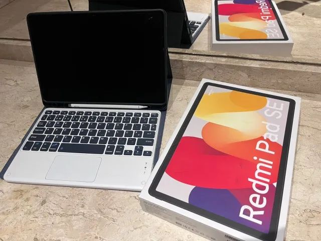 Tablet Redmi Pad SE + capa + caneta + teclado externo