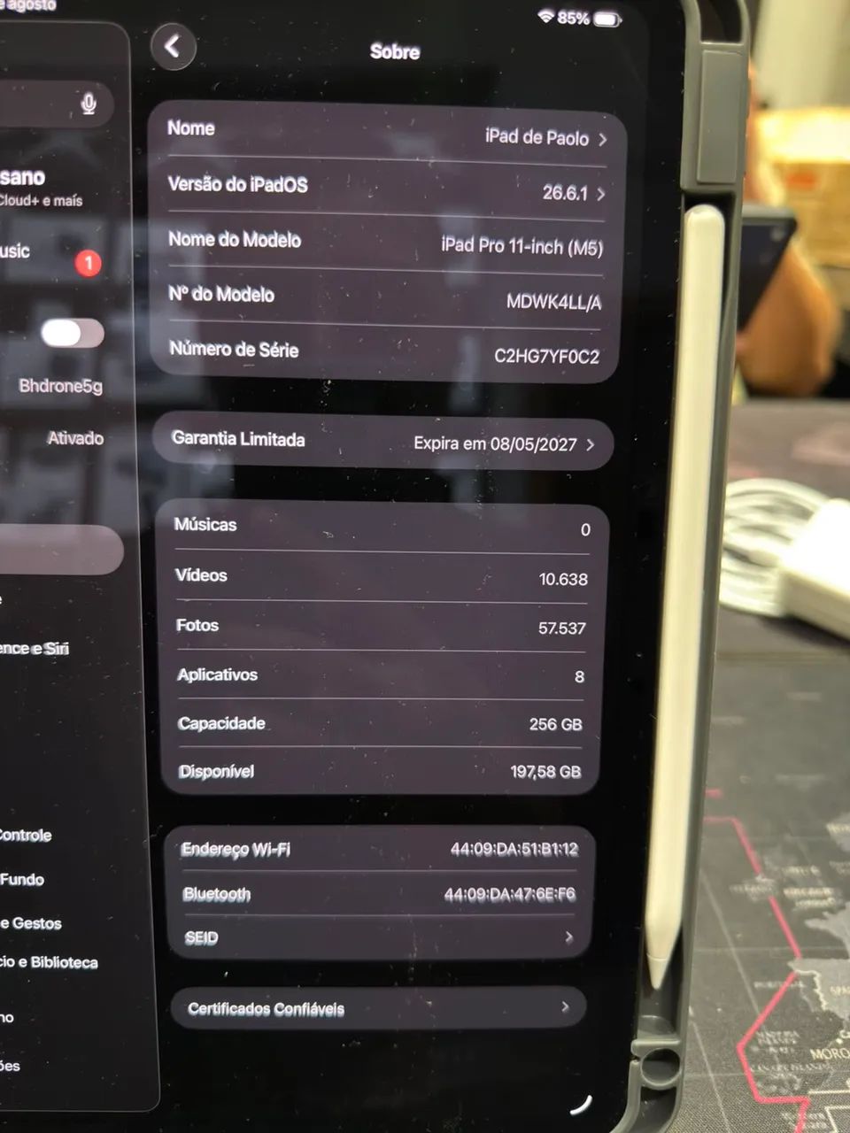 Ipad pro m5 256gb com case e pencil pro - Foto 2
