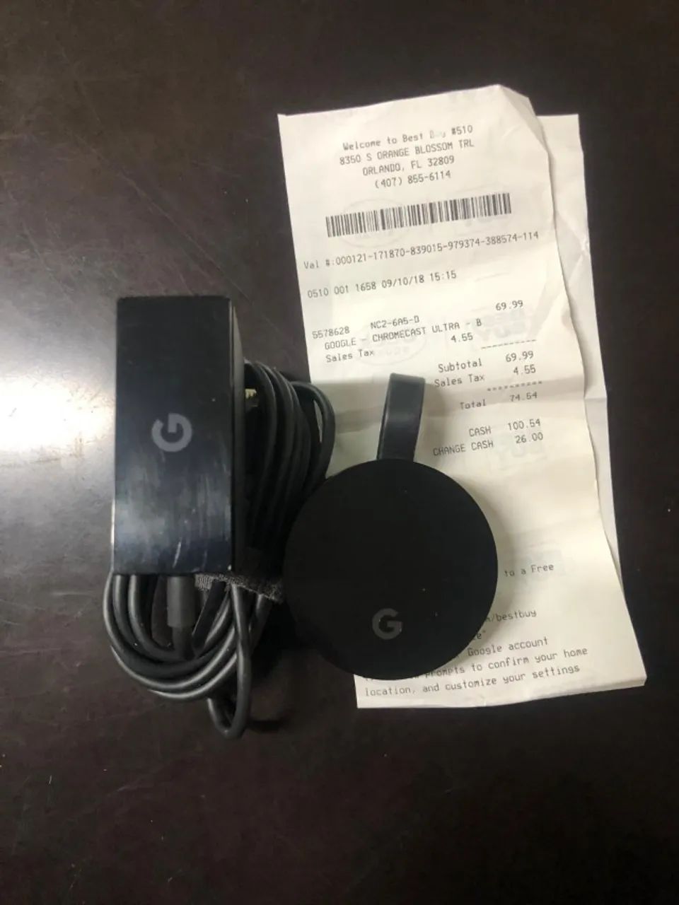 Chromecast Ultra 4K Original Google + Fonte Original + Nota Fiscal