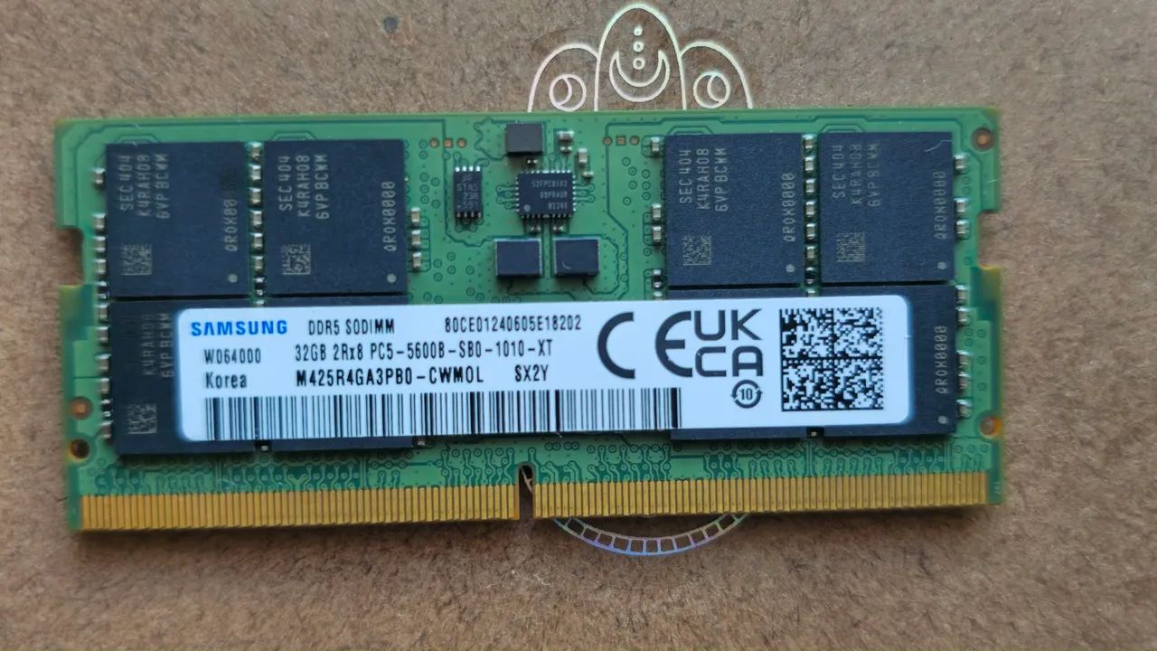 Memória Samsung DDR5 32GB 5600MHz SODIMM 2Rx8 Notebook - Memória