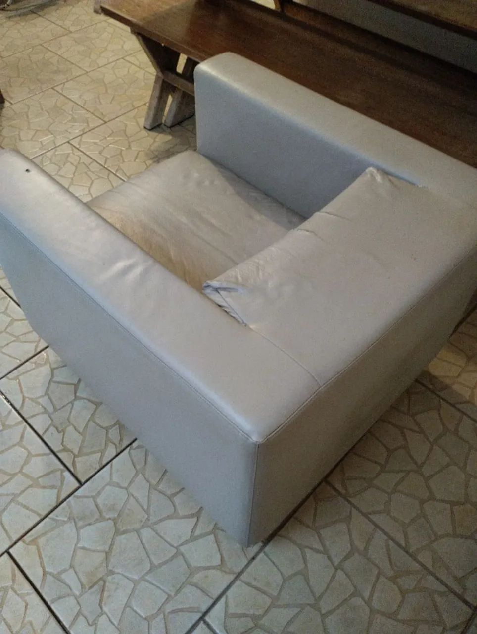 Poltrona cubo design italiano usada em courino - Foto 4