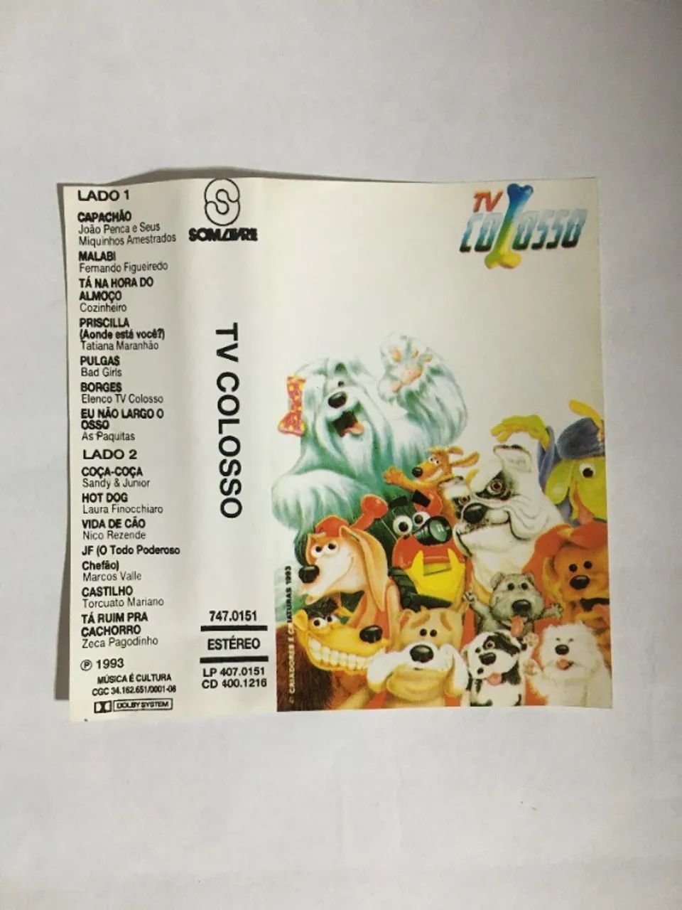 Fita K7 TV Colosso 1993 - Paralela Funcionando - CDs, DVDs etc