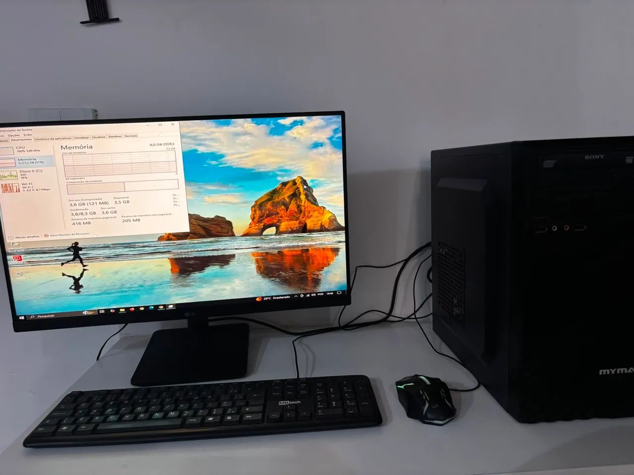 Computador usado excelente para trabalho e estudo