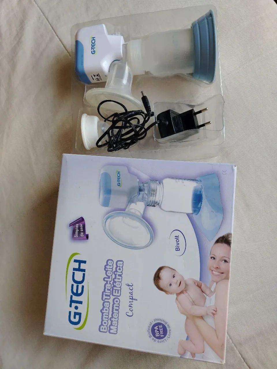 Bomba Tira-Leite Elétrica G-Tech Compact ? Nova/Pouco usada