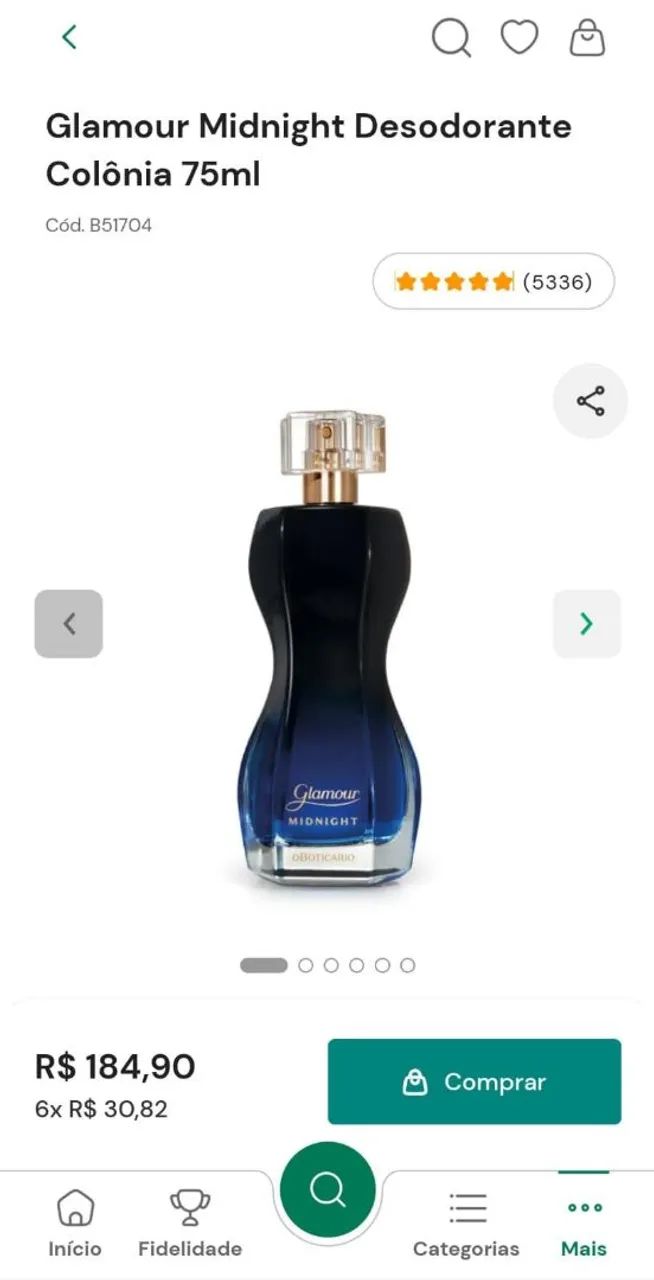 Perfume Glamour Midnight Boticário  - Foto 2