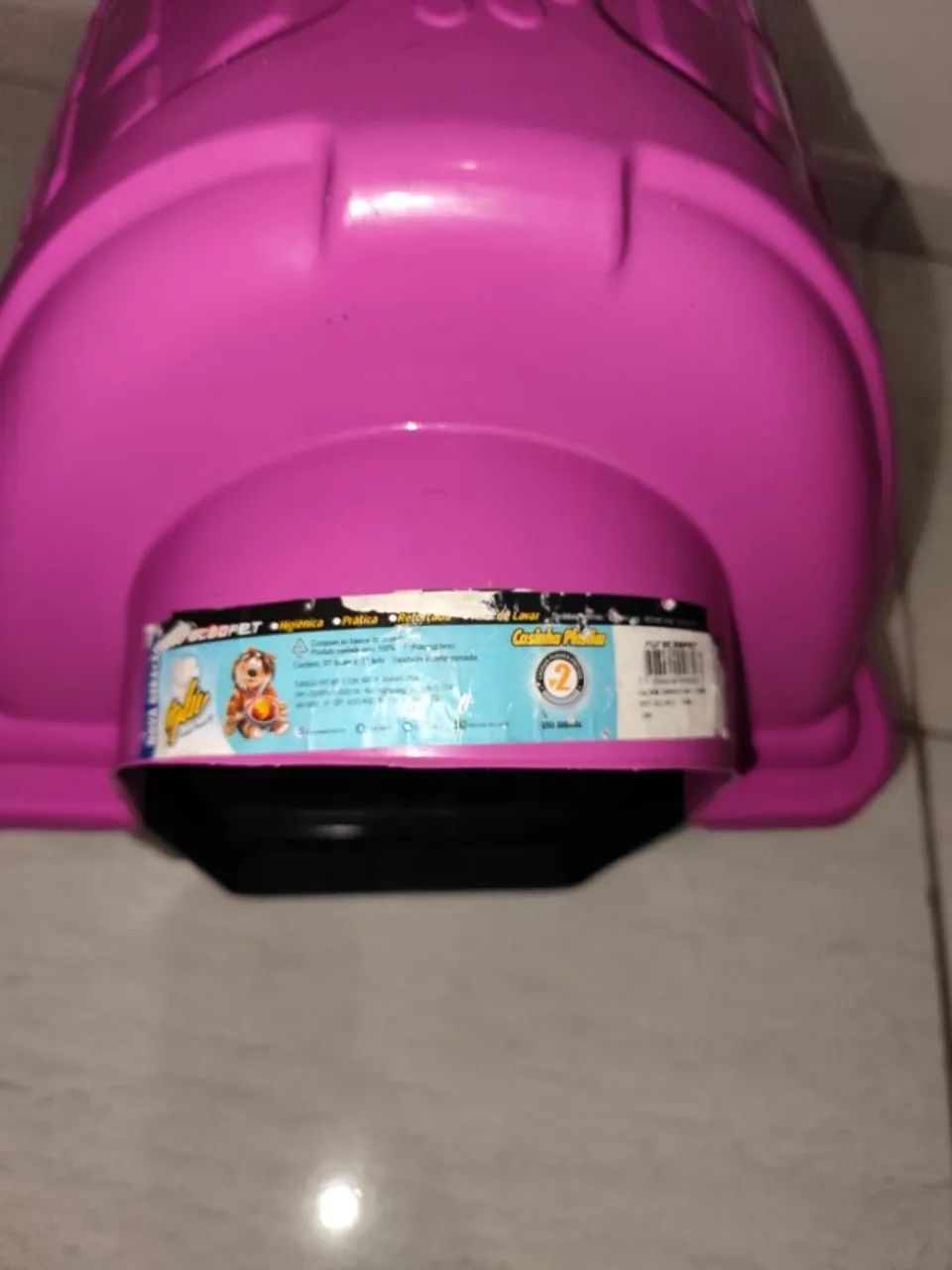 Casinha Cachorros Gatos Plástica Iglu Pequena N2 Rosa - Foto 2