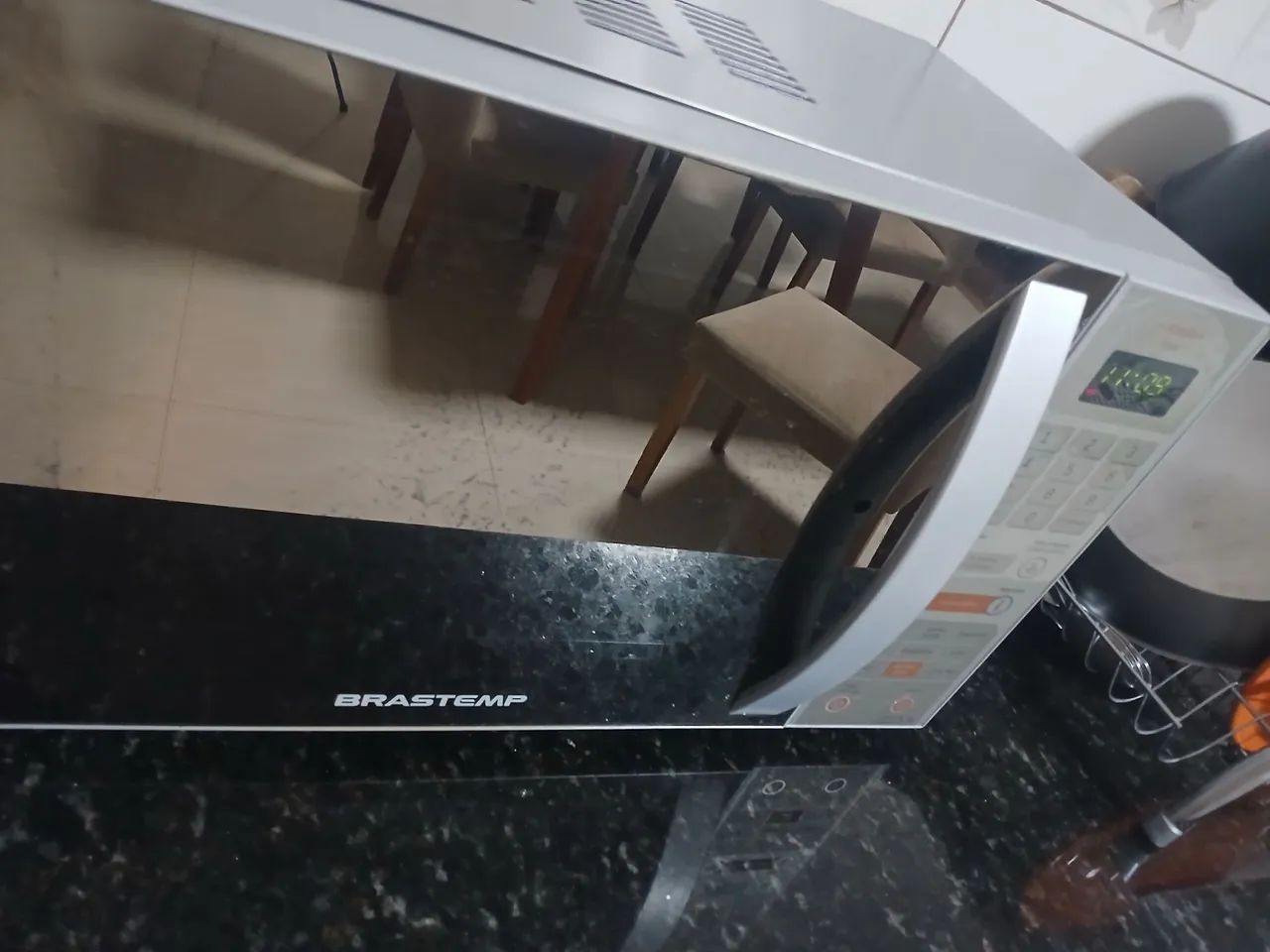 Microondas brastemp 25l inox/espelhado 