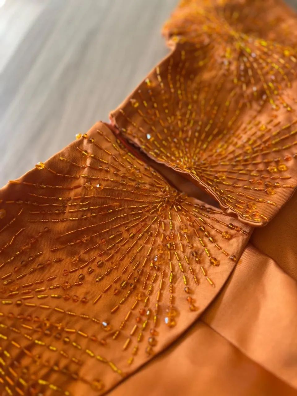 VESTIDO LONGO TERRACOTA BORDADO - Foto 3
