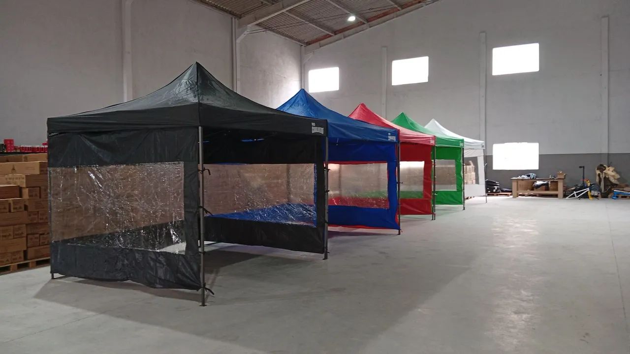 Kit Tenda Sanfonada 3x3 com parede lateral completa  - Foto 2