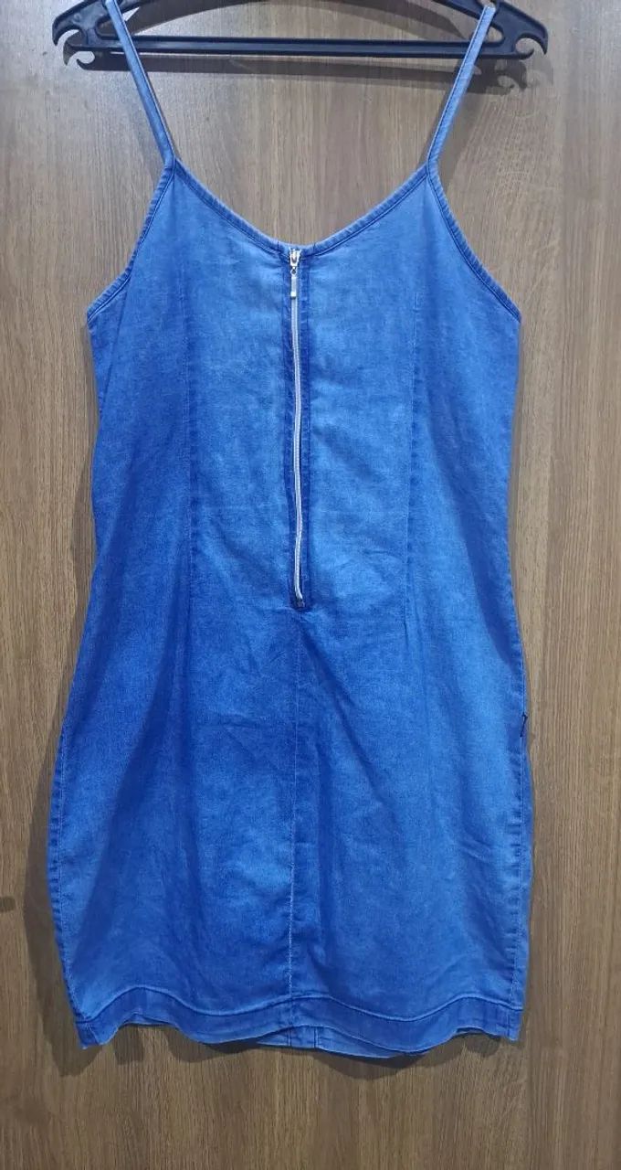 Vestido jeans com elastano veste p ou pp - Foto 3