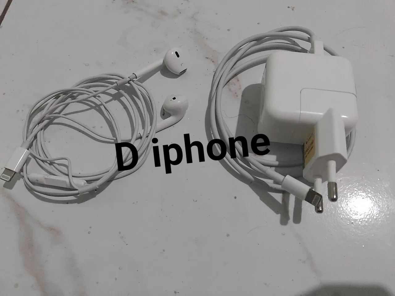 Carregador e fone para iphone