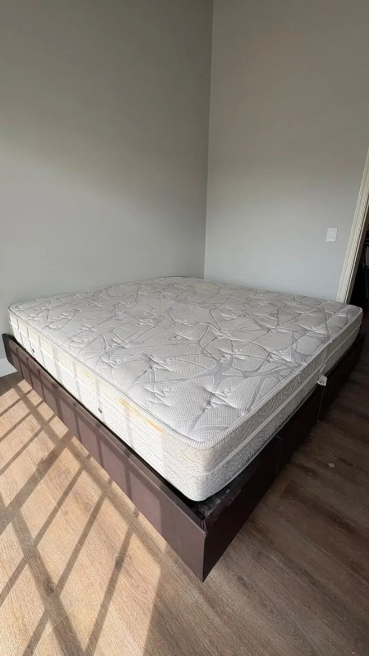 Conjunto Cama box king size colchão Ortobom (colchão + base) - Foto 2