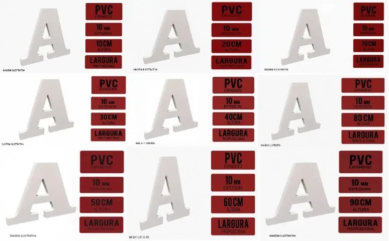 Letra em PVC Expandido Premium - Branco