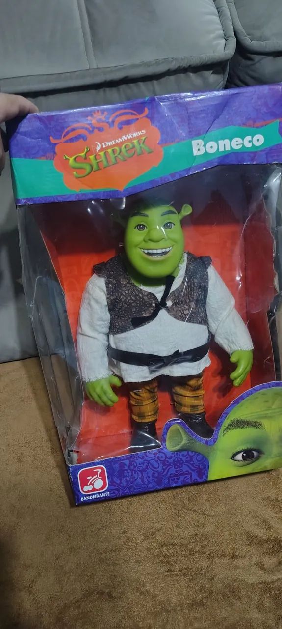 boneco Sherek da bandeirante antigo 
