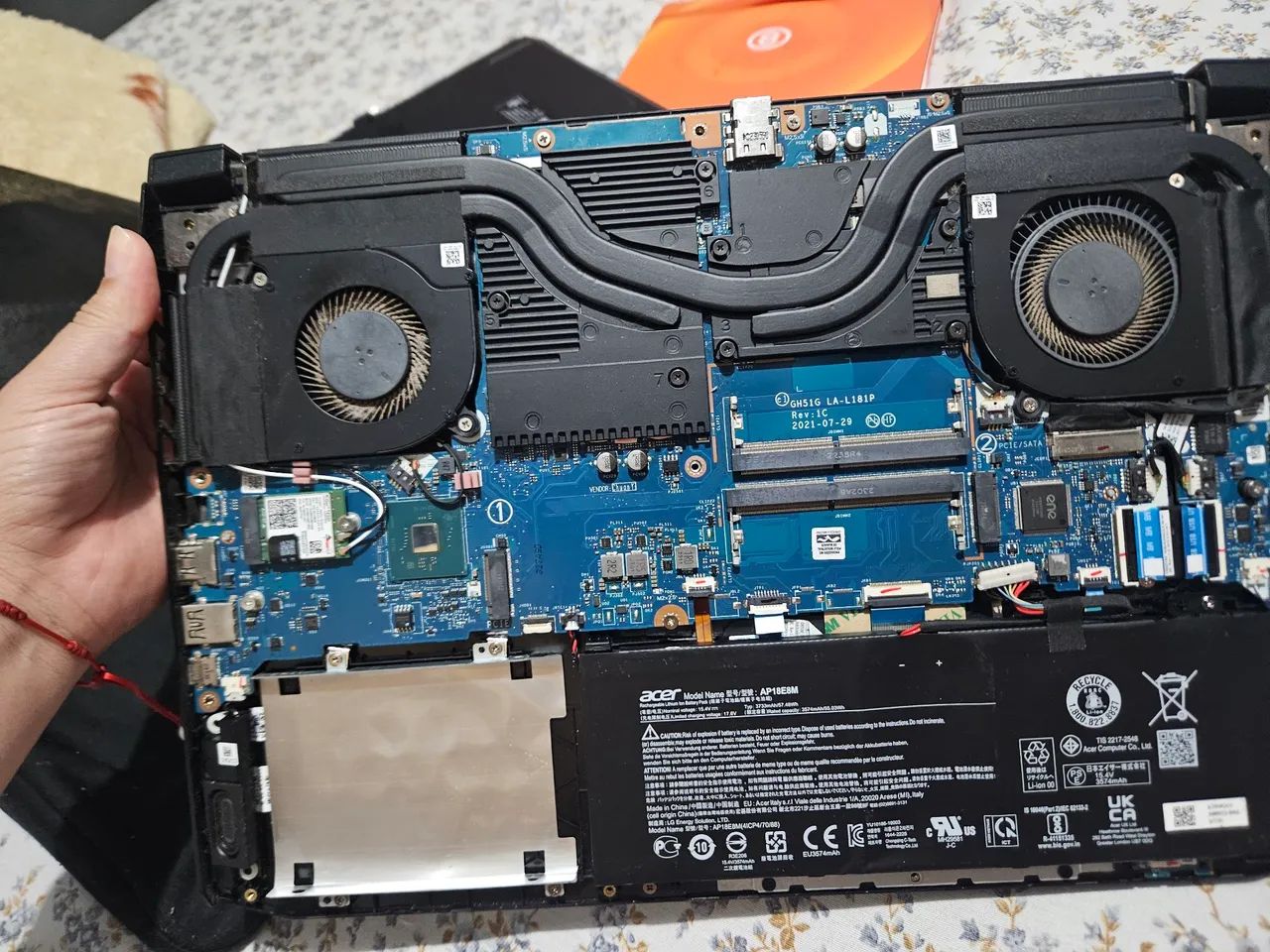 Notebook gamer acer an515 57 (placa mae queimada sem concerto) - Foto 5