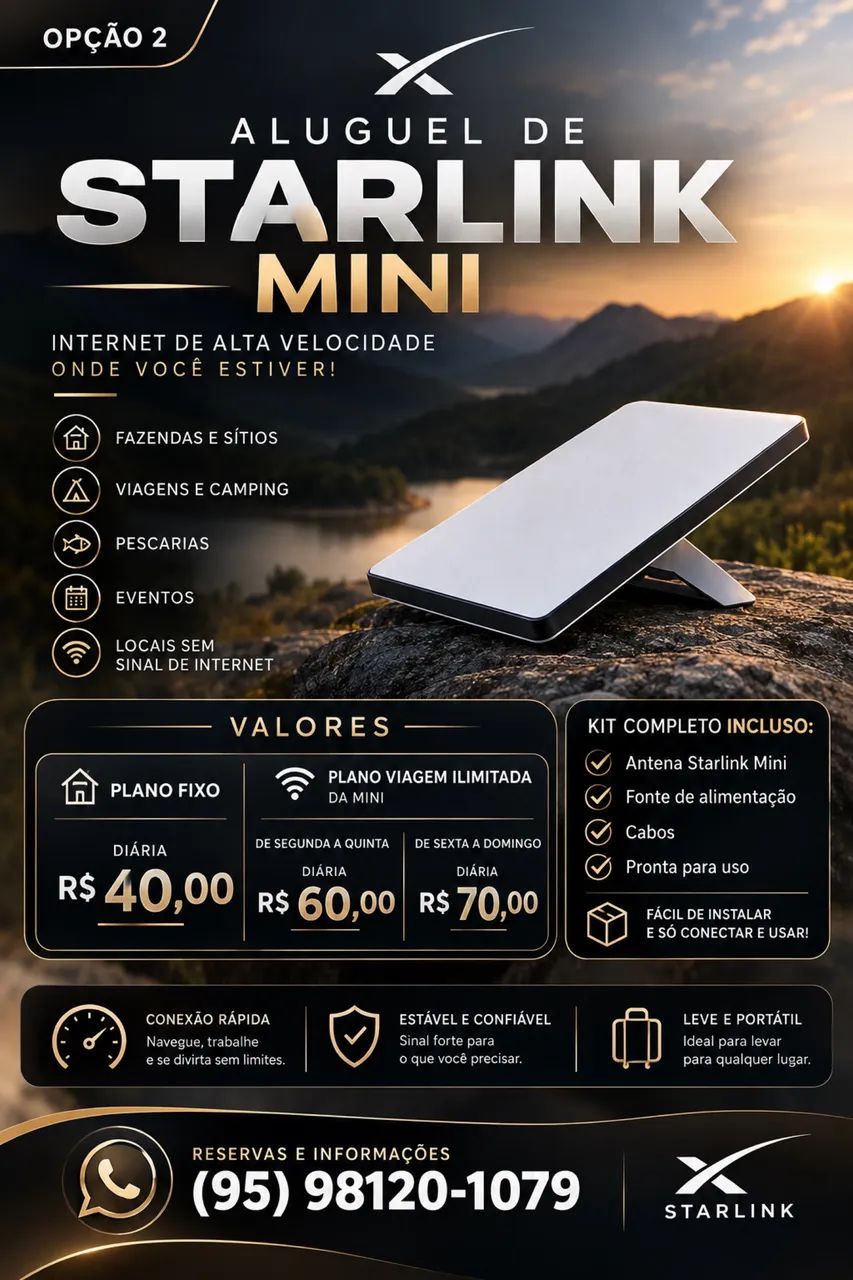 Aluga-se Starlink 